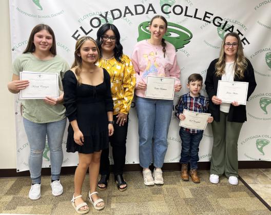 Floydada CISD recognizes students and staff at March board meeting