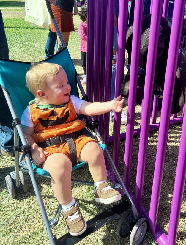 AMONG THE THRONGS enjoying Floydada’s 39th annual Punkin Days and a visit to the petting zoo and the Assiter Pumpkin Patch Oct. 10 was young Waylon Clarkson. SPOTLIGHT PHOTOS, PAGE 8 | ANGLIE CLARKSON