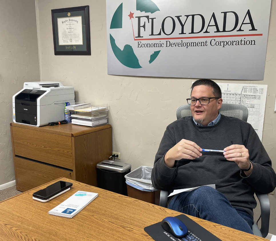 NEW EDC DIRECTOR Ryan Crowe’s previous career involved building relationships, he said, and reaching out to a wide range of people yields benefit in his new position as well. “I make connections by picking up the phone.” | HESPERIAN-BEACON