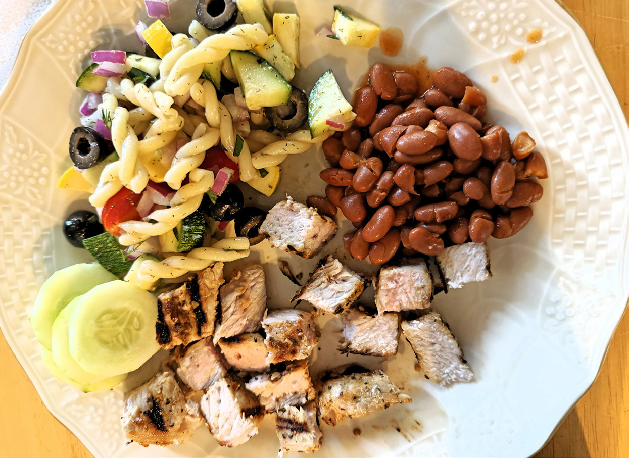 LET YOUR IMAGINATION RUN WILD with the possibilities of add-ins, and pasta shapes, for this delicious and healthy garden salad. | ANGELINA LaRUE PHOTO