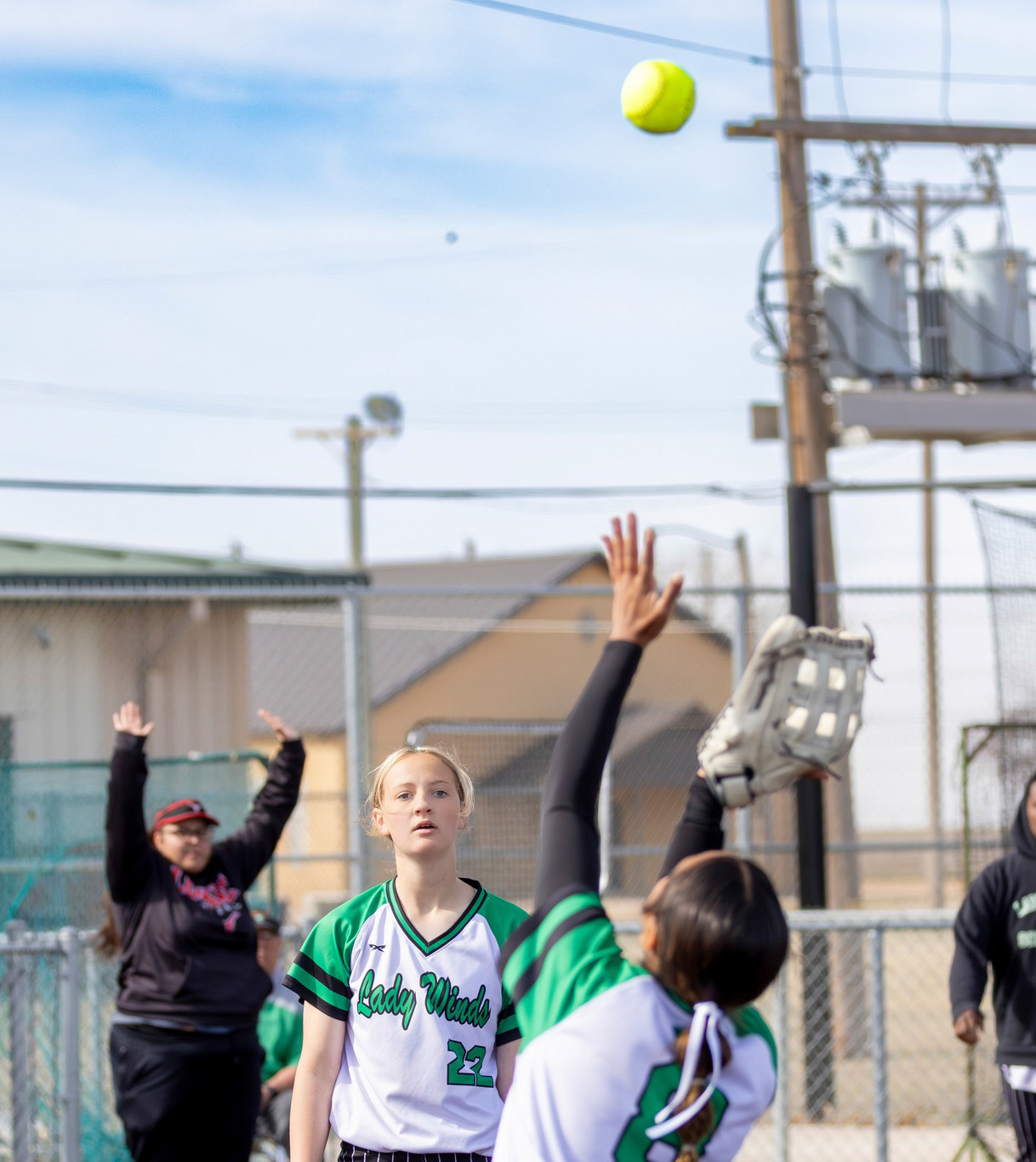 ST. PADDY’S DAY SHOWDOWN The Floydada Lady Winds shut out the Lockney Lady Horns 18–0 in the 2025 district opener | CERVANTES PHOTOGRAPHY