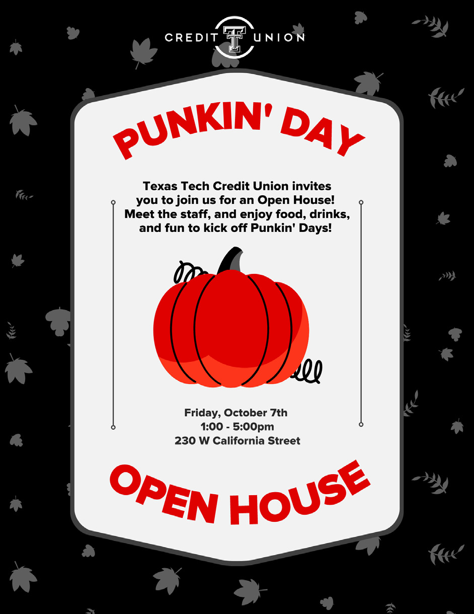 Texas Tech Credit Union to hold open house Oct. 7