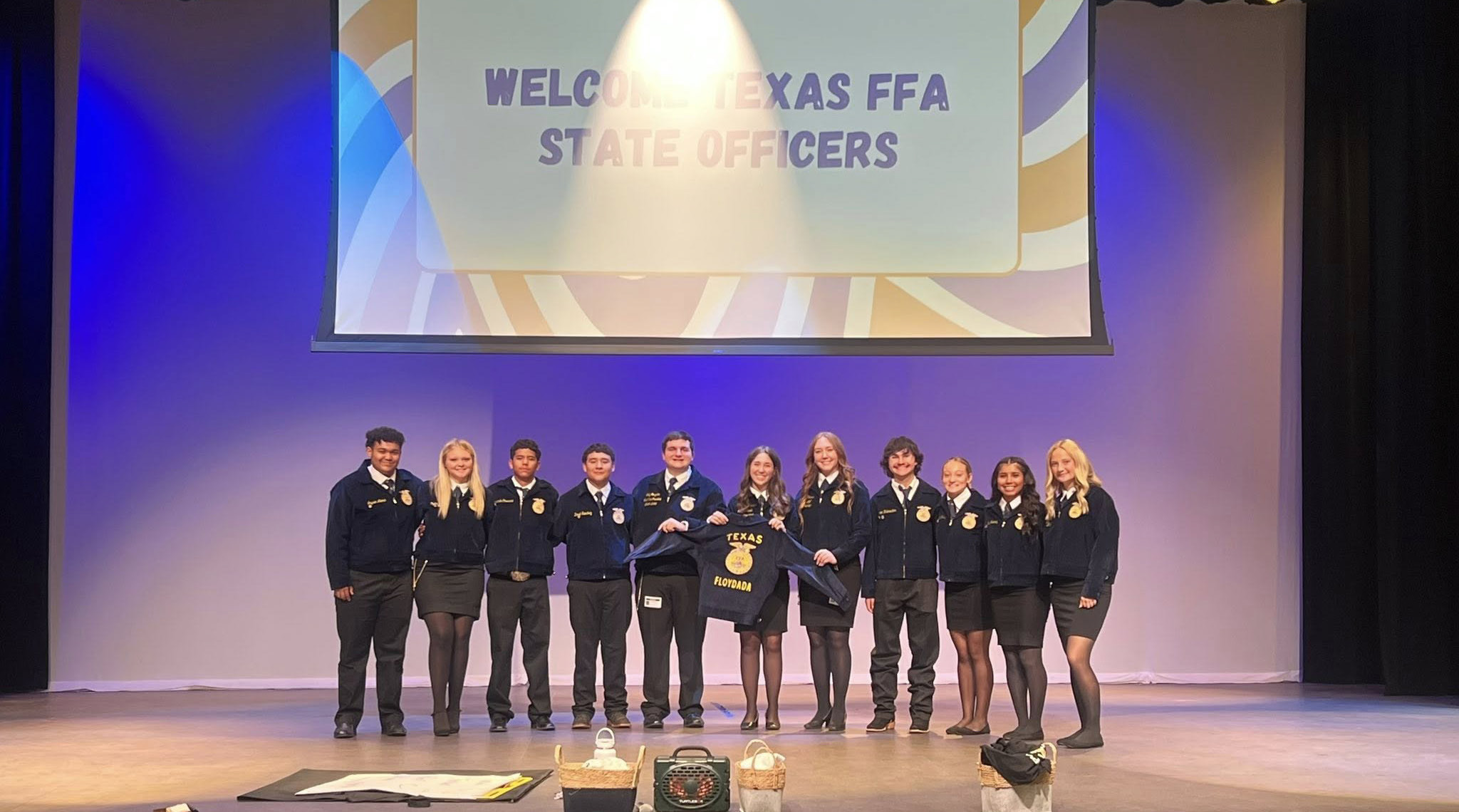 SPOTLIGHT ON TEXAS FFA OFFICERS VISITING FLOYD COUNTY