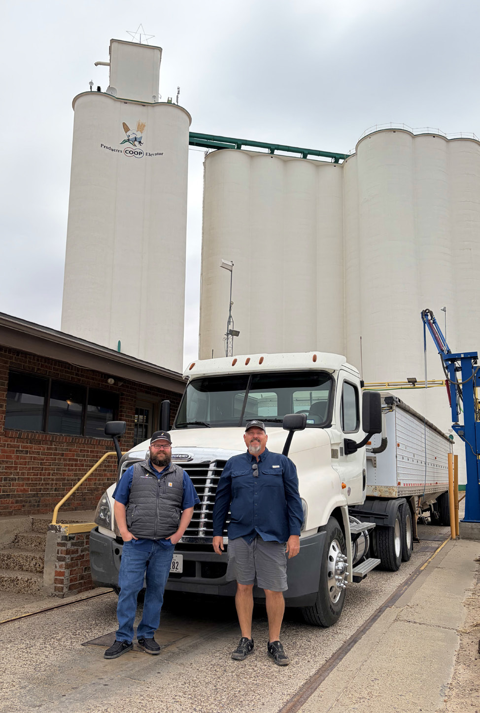 FIRST LOAD OF FLOYD COUNTY WHEAT for the 2026 harvest season was delivered to Producers Coop Elevator on May 16, 2026 by Ian McIntosh. | COURTESY PHOTO