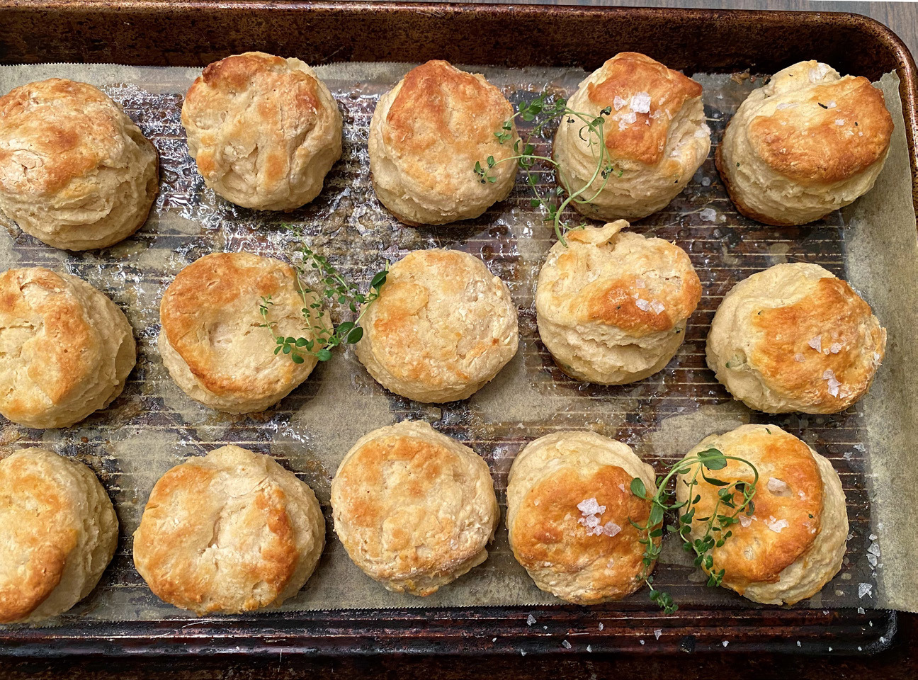 PETITE POP Tablespoons of thyme, parsley or chives lend flavor to these buttery biscuits. | ANGELINA LaRUE PHOTO