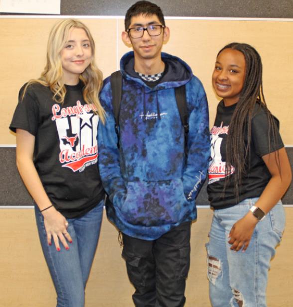 Literary Criticism Team - Coached by Cynthia Zavala. Junior Madison Johnson, senior Julius Guerrero and sophomore Analys Jones.