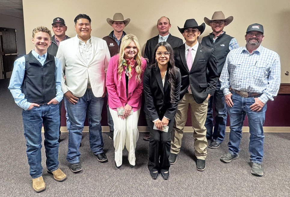MENTORINGYOUTH The Floyd-Briscoe Farm Bureau board worked with area youth to help them understand the issues affecting agriculture in the Youth Ag Discussion Meet Jan. 5 in Floydada. | COURTESY PHOTOS
