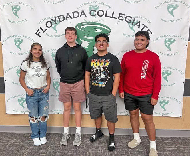 12th Grade (from left): Mylie Morales, Brody Hughes, Marty Riojas, Hiram Lopez