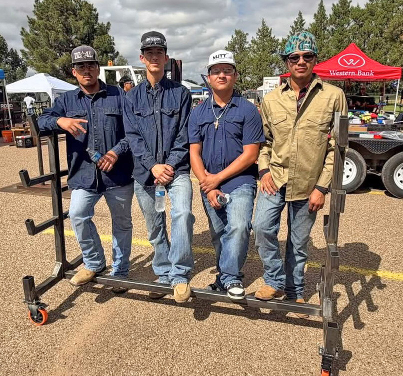 Congratulations to Floydada FFA students Yael Lara, Vale Martinez, Adrian Martinez, and DJ Sanchez for placing fourth at the 4th Annual Cotton Field Classic Build-Off held in Lorenzo last Saturday, Oct. 3. “We are very proud of how hard they worked for their first weld-off this year, said Taylin Atwood, Floydada CHS ag teacher. “We are excited to see what the future holds for these young men.” | FLOYDADA CISD PHOTO