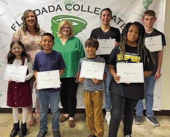 FCISD RECOGNITION Students, educators and staff were recognized for their achievements at this month's Floydada school board meeting. | FCISD PHOTO