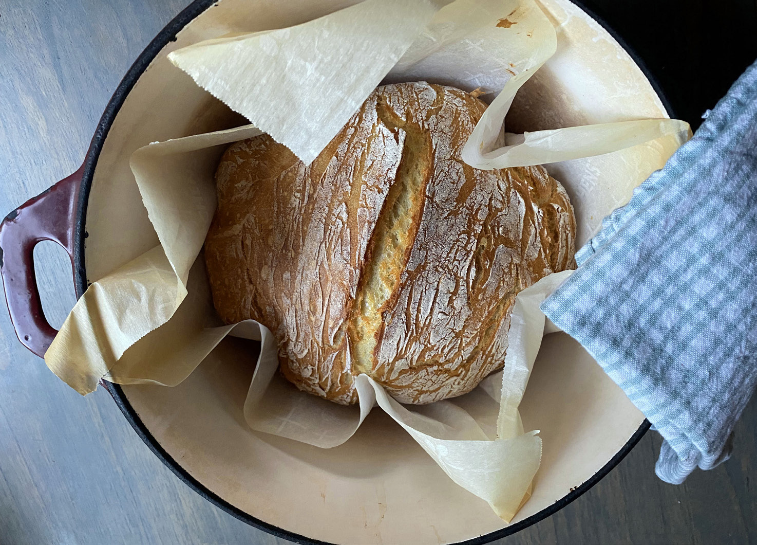 PEASANT AND PLEASANT With a soft center and crisp edges, this simple Dutch oven bread is delicious—also a really easy way to get started for those interested in baking fresh bread. | ANGELINA LaRUE PHOTO