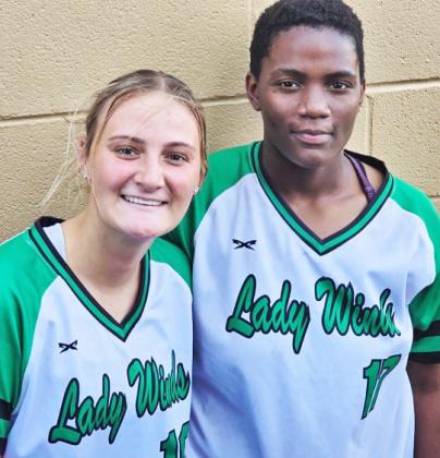 ALL STARS Congratulations go to Greater West Texas Softball Coaches Association (GWTSCA) All Star Game participants from Floydada, Kirsten Pyle (left) and Soriah Wickware. They played in the game last week at Frenship. | COURTESY PHOTO
