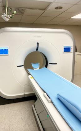 INCREDIBLE IMAGING The new CT ( compute r i zed tomography) machine at W. J. Mangold Hospital in Lockney is capable of providing much finer imaging compared to the previous unit, according to hospital CEO Vincent DiFranco. “Our doctors will be able to look at components of the anatomy in a lot more fine detail,”he said. “The CT scan can help them identify tumors in the body or blood clots or calcification of an artery to the heart.The imaging is incredible.”