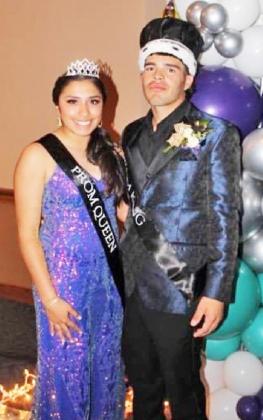 TOPS AT PROM Floydada High School 2022 Prom King and Queen Davian Ramos and Kailee Sanchez enjoy their big night. | FCISD PHOTO