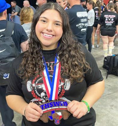 Lockney PL Ciara Hernandez Placed 3rd at State Powerlifting Competition courtesy