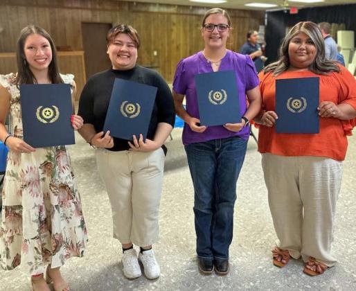 GIRLS STATE HONORS The Lockney VFW sponsored Lockney High School seniors to Girls’ State: Krista Azua, Emily Gonzalez, Brinley Lefevre and Miannette Rubio. | COURTESY PHOTOS