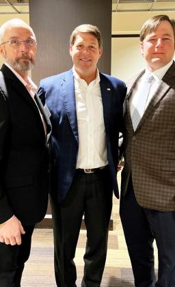 National Cotton Council Chair Shawn Holladay (and PCG board member), Rep. Arrington and ACP chair Nathan Reed, producer in Arkansas.
