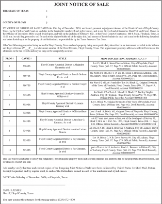 Legal Notices 01/13/2021