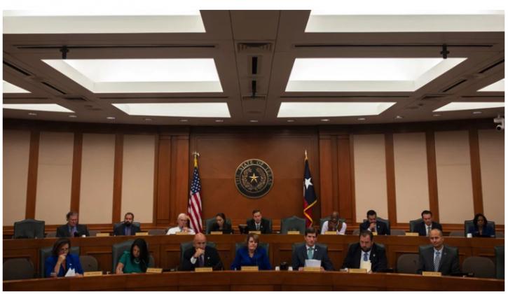 Texas lawmakers gather Saturday for hearings on bail reform and election bills at the Texas Capitol in Austin. Tamir Kalifa/Getty Images