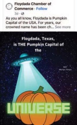 BRING IT ON Floydada, Texas, has long been locked in a struggle for pumpkin supremacy with another city that claims it’s the Pumpkin Capital of the World. Why not go one better? T-shirts around town proclaimed this slogan all week. Maybe it’s only half in jest! | FLOYDADA CHAMBER OF COMMERCE