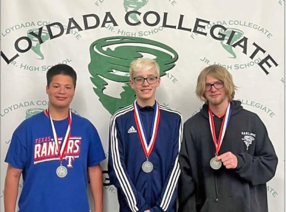 Floydada CHS UIL Number Sense team placed 2nd. Members included Wesley Crowe, Jackson Graham and Josiah Rodriguez. | FLOYDADA CISD PHOTO
