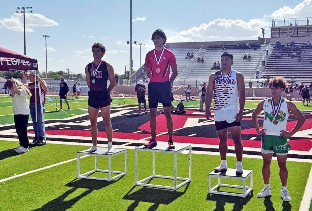 AREA CHAMPION in the 400. Daniel Alvarado clocked in at 50.52, beating 2nd place by more than eight tenths of a second. | LOCKNEY ISD