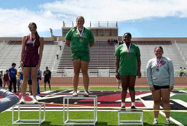 LADY HORNS Congratulations go to Abery Ascencio for qualifying for regionals in shot put. She has bought herself two more weeks of training and an opportunity to fine-tune a few things before regionals. | LOCKNEY ISD PHOTO