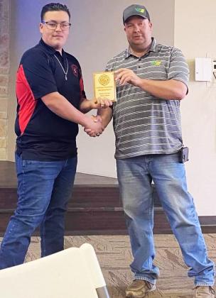Wesley Sullivan (left) was honored as Rookie of the Year.