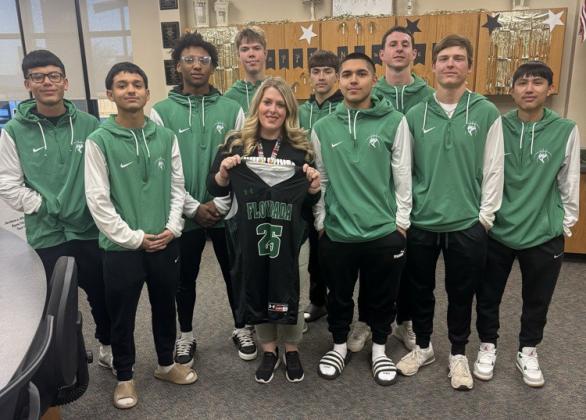 HONORARY COACH The honorary coach for Tuesday's Floydada versus Ralls was Mrs. Kayla Wells. | COURTESY PHOTO