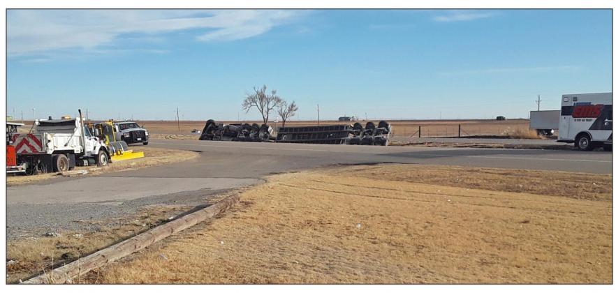 Semi wreck claims life at busy Lockney intersection