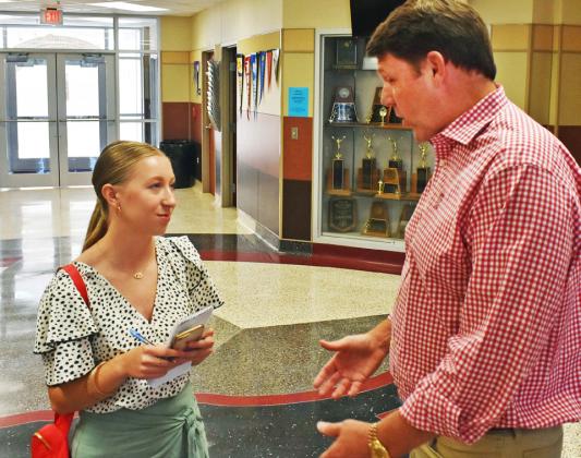 JUNE U.S. REPRESENTATIVE JODEY ARRINGTON visited with constituents and answered questions in Lockney in June.