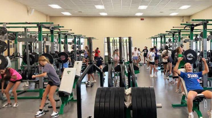 The Floydada Lady Winds student-athletes are getting better together, according to posts on the school’s social media. They have been working hard in the weight room this summer. Twenty girls showed up at session one. | FLOYDADA CISD PHOTO