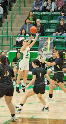 LADY WINDS LEAD SCORER Katelynn Ramirez was on fire for a full house at home against the Lady Lopes Friday night, leading to their fourth district win. | KODIE FAIRCHILD