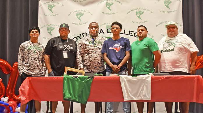 Tyrean (Ty) Henderson, a 2025 Floydada Collegiate High School graduate and athlete, has committed to play football for the Oklahoma Panhandle State University Aggies. He officially signed his letter of intent on May 27, 2025 with family, friends and coaches in attendance. Congratulations, Ty! | COURTESY PHOTO