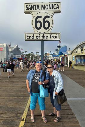 END OF THE TRAIL Though Route 66 originally came to an end in Santa Monica, California, a little ways short of the Pacific oceanfront, today the tourist experience extends to a popular photo op installed on the Santa Monica Pleasure Pier. MORE PHOTOS, PAGE 9 | COURTESY PHOTO