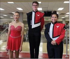 CONGRATULATIONS go to Kara Sanchez (Division 1 Twirling) and drum majors Bryson Klein and Anyaleigh Tambunga (Division 1 Drum Major Salute) for their successes at the West Texas Auxiliary Competition (WTAC) this past Saturday in Lubbock. | COURTESY PHOTO