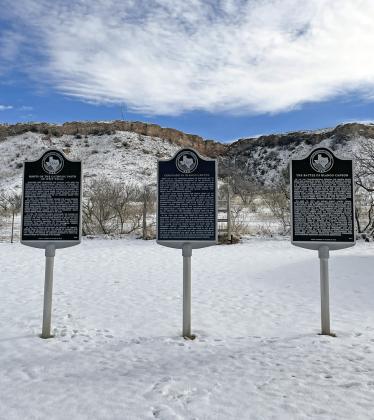 BLACK ON WHITE Although Matador took the prize with 11 inches of snow, the white stuff created plenty of beautiful scenes throughout the area, such as the roadside park along TX 207 in Blanco Canyon. | HESPERIAN-BEACON