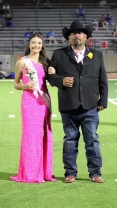 2nd runner-up, Allyson Romero and parent George Romero