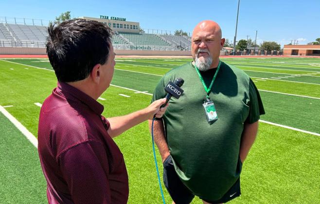 WHIRLWINDS LOOK TO WIN KCBD-TV’s Pete Christy talked recently with incoming head coach of the Floydada Whirlwinds football squad Jeff Smith. | COURTESY PHOTO