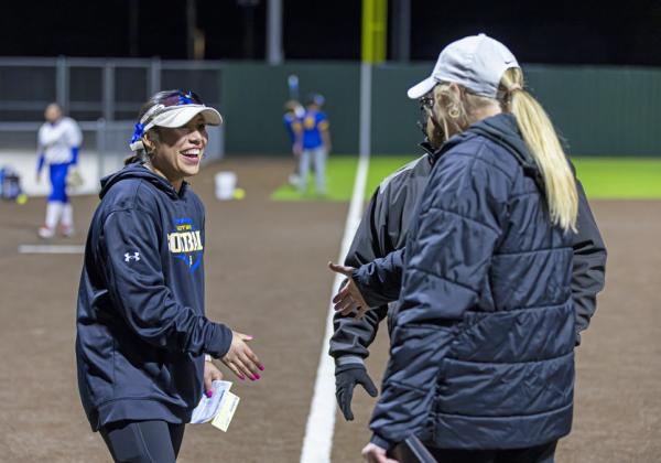 PLAYERS TO COACHES Hannah Morales and Kylie Alan (Ricketts), once key players who helped shape the Lady Winds’ success at Floydada, faced off coaching opposing high school teams in last week’s FLiP-FM Softball Tournament in Floydada. MORE PHOTOS, PAGE 8 | CERVANTES PHOTOGRAPHY