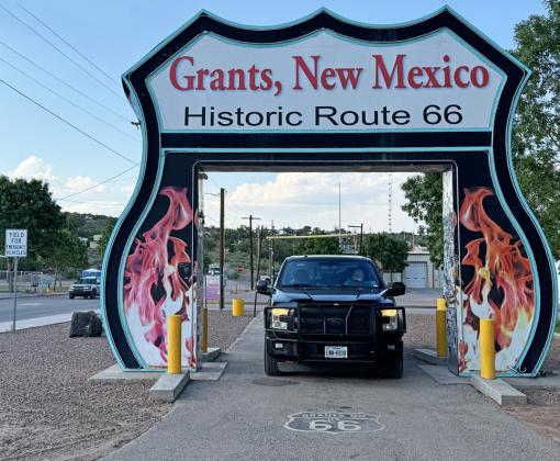 MOTO PHOTO OP marks the drive through Grants, New Mexico. | THE TEXAS SPUR