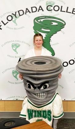The Whirlwind Mascot, a.k.a. Windy the Whirlwind, is Karlie McHam.