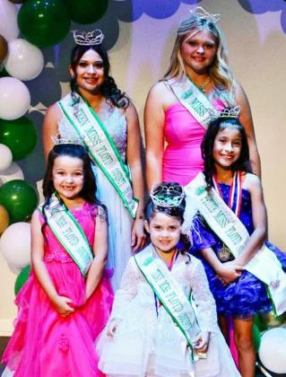 RIGHT 2025 MISS FLOYD COUNTY WINNERS were Teen Miss Monze Davila, Miss Payten Shuping, Mini Miss Tinlee Edwards, Petite Miss Cristalina Cruz and Tiny Miss Aizley Apodaca. | COURTESY PHOTO