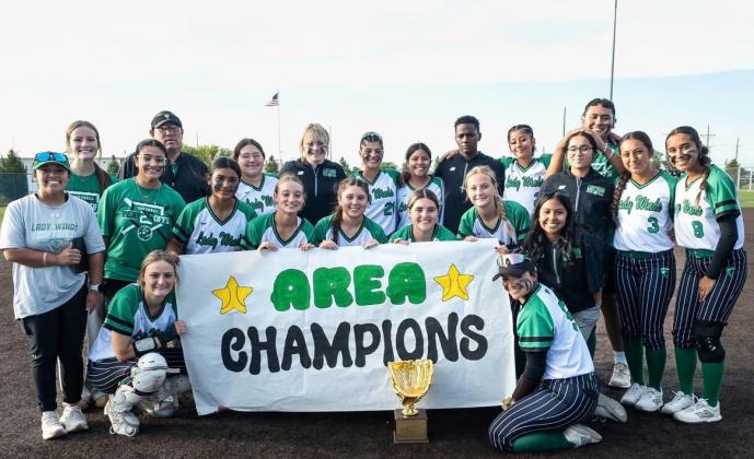 ONTO REGIONALS! The Lady Winds softball team swept Post in a best 2 of 3 game Area championship last week and will face Colorado City Friday, May 9 in the Regional Quarterfinals in Seminole. See complete schedule on page 4. | COURTESY PHOTO