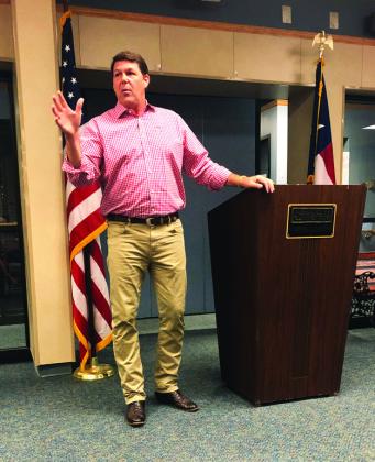 REP. JODEY ARRINGTON paid a visit to Lockney to visit with constituents and hear their feedback.