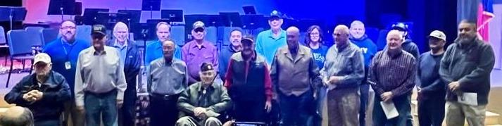 VETERANS HONORED The Floydada Collegiate High School Student Council held a Veteran’s Day assembly, honoring members of the armed forces earlier this week. Students, faculty, and local veterans came together in a special ceremony to honor those who have served in the military. | COURTESY PHOTO
