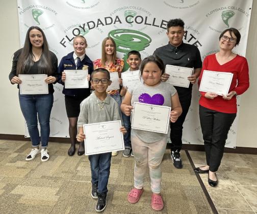 MONTHLY HONORS October students, support staff and educator of the month were recognized at FCISD board meeting onTuesday, Nov. 12. | FCISD PHOTO