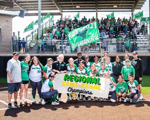 MAKING HISTORY The Lady Winds will play Clarendon in the Regional Finals. The first game will be held at 6 p.m.,Friday, May 16 at Canyon High School Softball Field (1005 21st Street, Canyon, TX.). The second game will be played at 1 p.m.,Saturday, May 17 and if needed, the third game will be played 30 minutes after game 2. | NOAH FIERROS PHOTOS