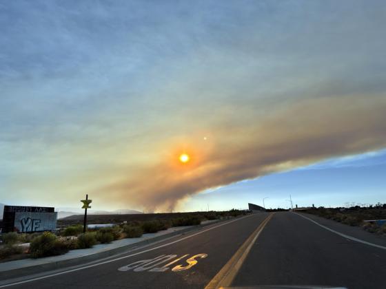 WILDFIRE IN THE MOUNTAINS The Summit Fire, which scorched thousands of acres in San Bernardino County, was allegedly started July 10 by the use of illegal fireworks, a county fire official told the Victorville newspaper.