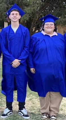 FCISD DISTINCTIVE Braun Hobbs, left, and Ava Gonzales credit Floydada Collegiate ISD for their academic and career successes. | COURTESY PHOTO